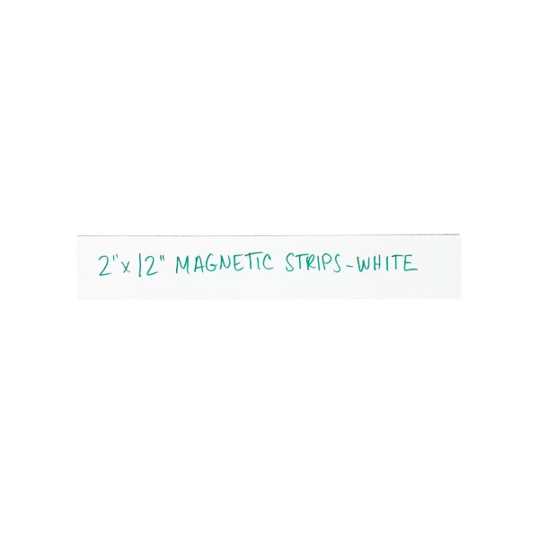 Bsc Preferred 2 x 12'' White Warehouse Labels - Magnetic Strips, 25PK LH180 - main